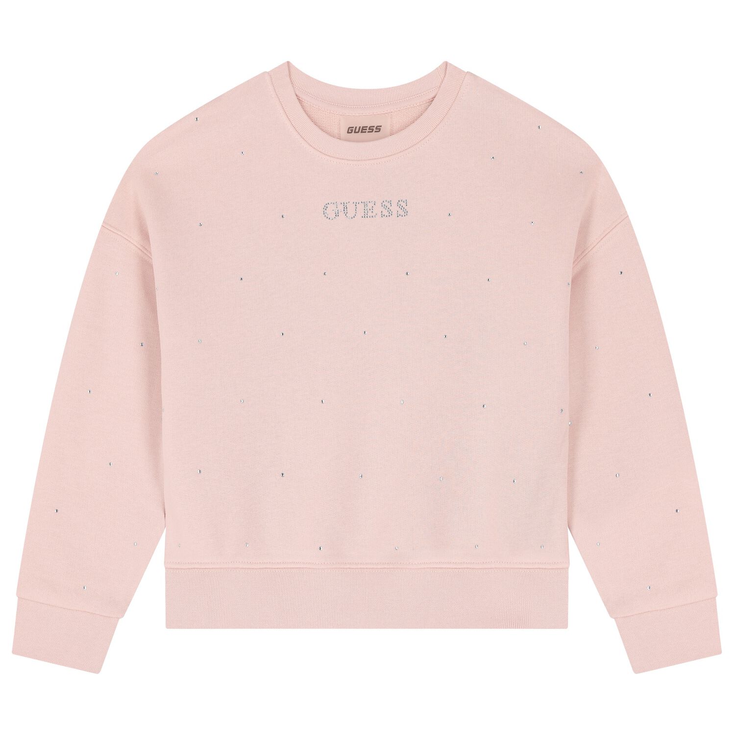 Girls Pink Embellished Logo Sweatshirt, 1, hi-res image number null