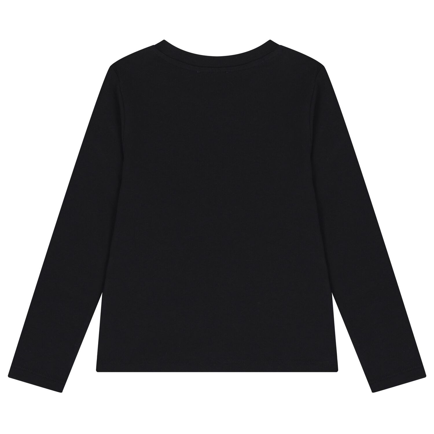 Girls Black Teddy Bear Logo Long Sleeve Top, 3, hi-res image number null