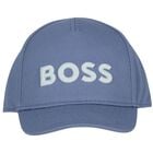Baby Boys Blue Logo Cap, 2, hi-res