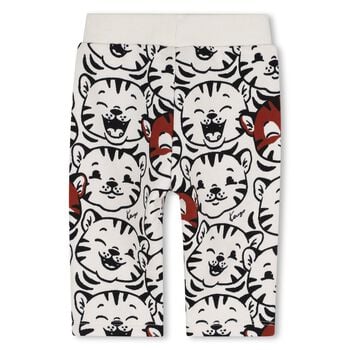 Younger Boys White Tiger Joggers