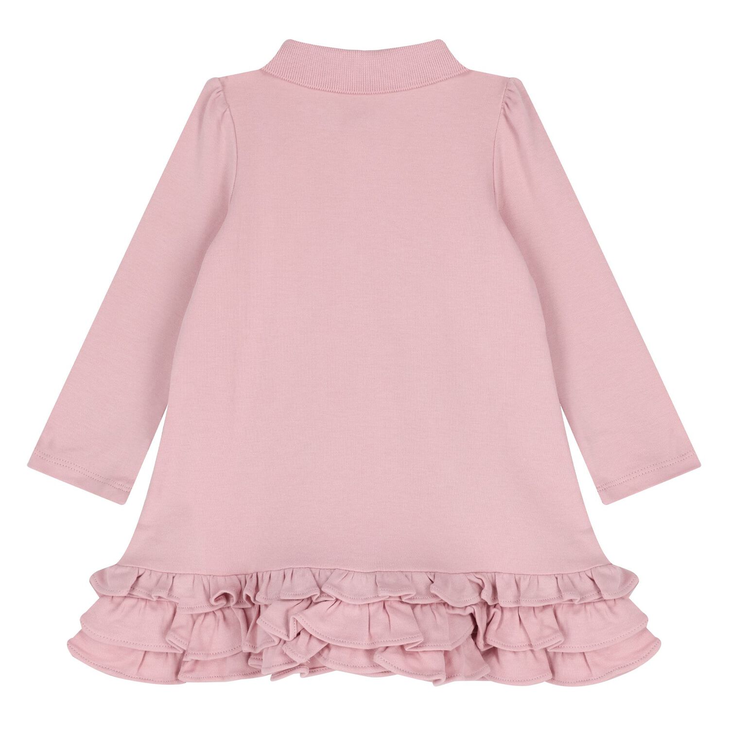 Baby Girls Pink Ruffled Polo Dress Set, 1, hi-res