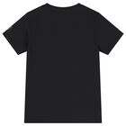 Boys Black Logo T-Shirt, 3, hi-res