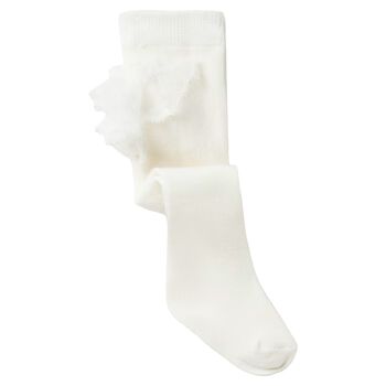Baby Girls Ivory Ruffle Knitted Socks