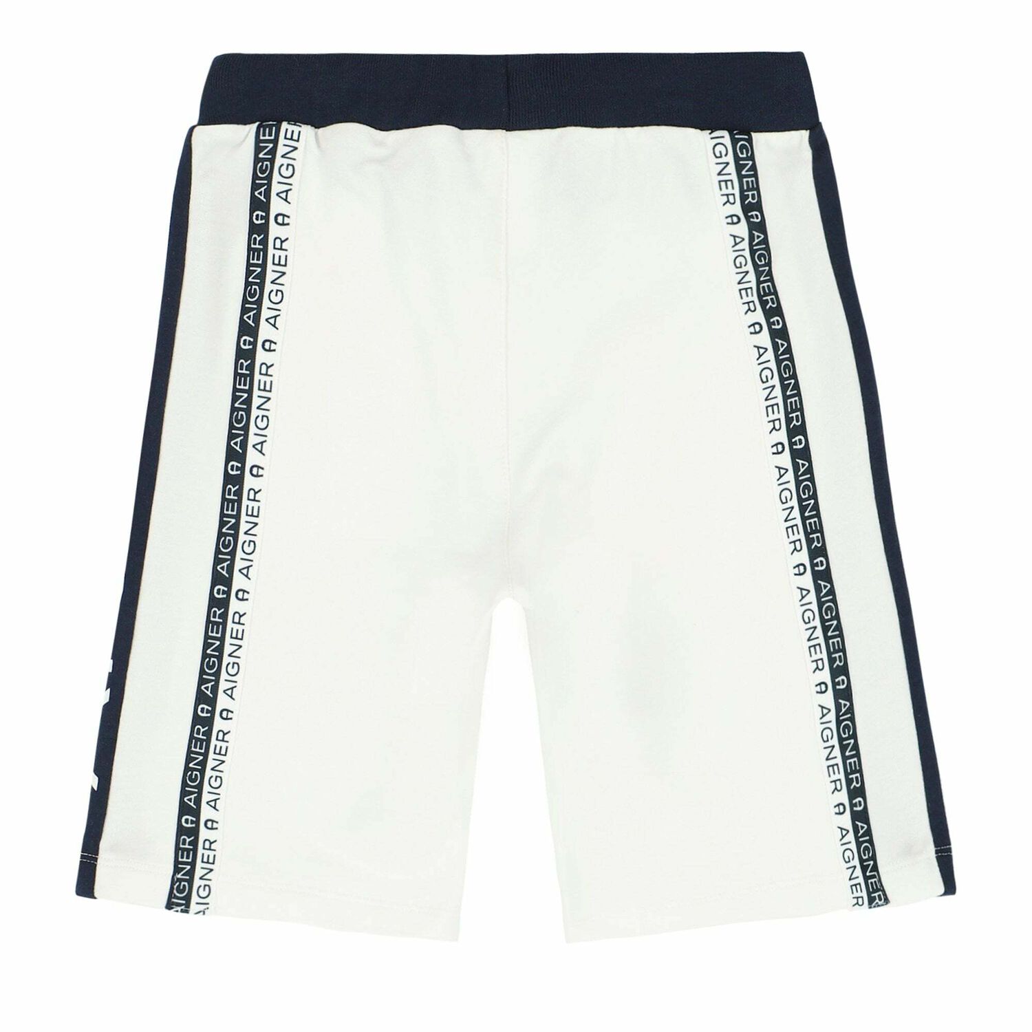 Boys White Logo Shorts, 1, hi-res