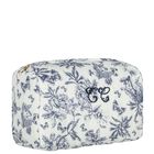 Ivory & Navy Blue Toile De Jouy Wash Bag, 2, hi-res