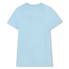 Girls Pale Blue Bag Print Dress, 1, hi-res