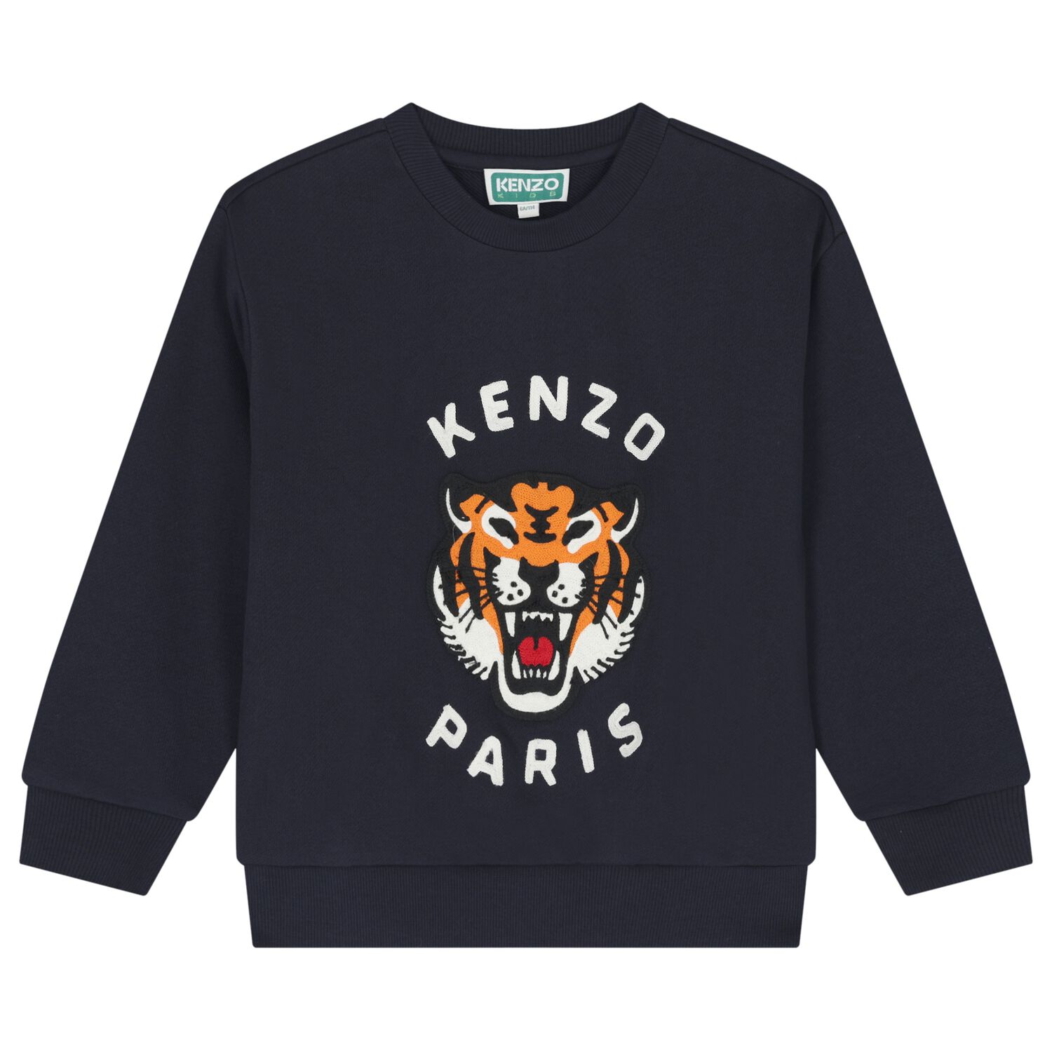 Navy Blue Tiger Logo Sweatshirt, 1, hi-res