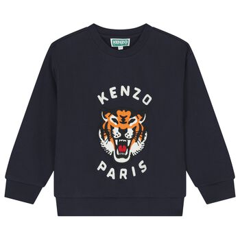 Navy Blue Tiger Logo Sweatshirt