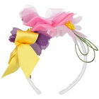 Girls Ivory Floral Headband, 1, hi-res