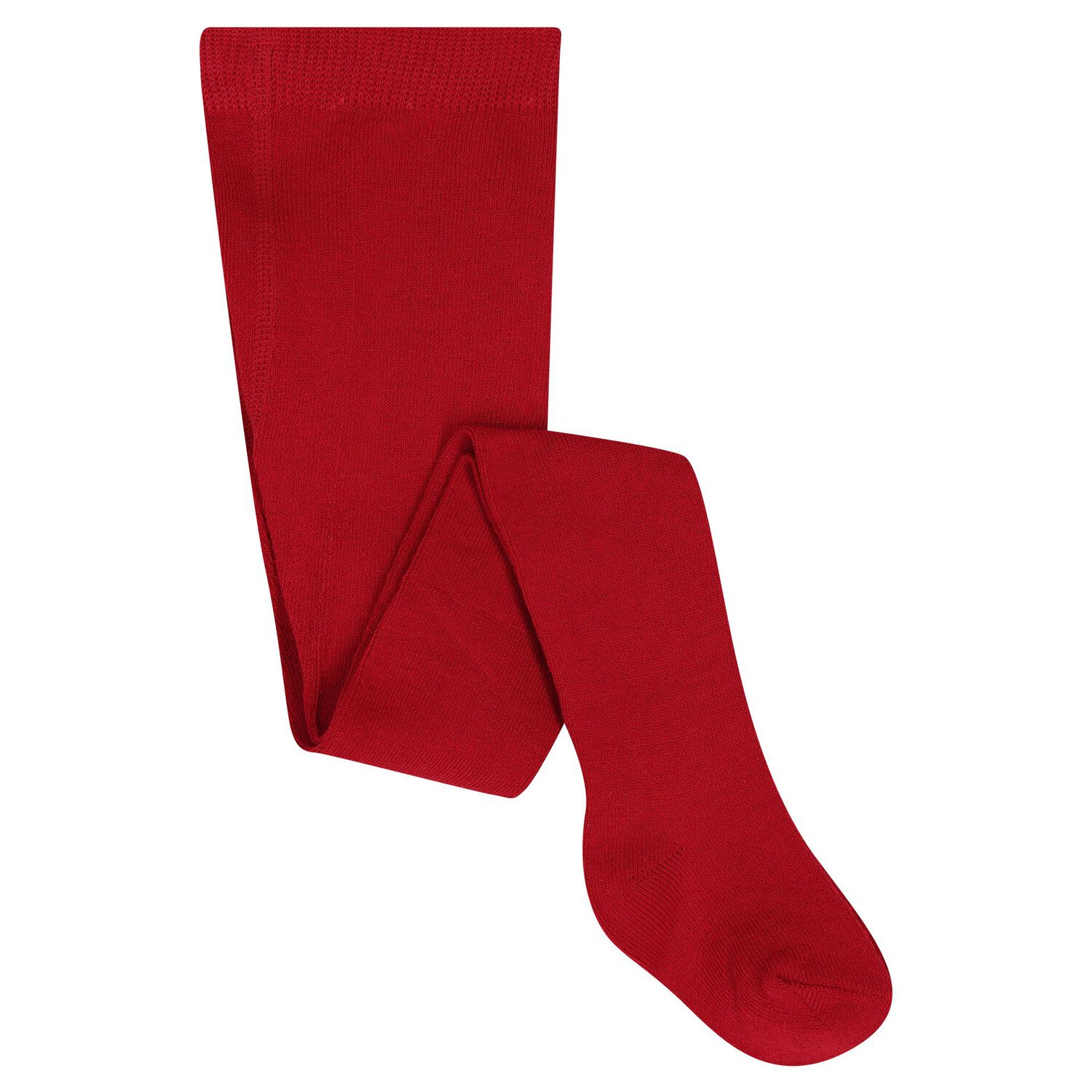 Baby Girls Red Knitted Tights, 4, hi-res