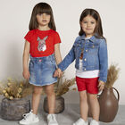 Girls Red Bunny Logo T-Shirt, 1, hi-res