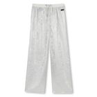 Girls Silver Logo Trousers, 1, hi-res