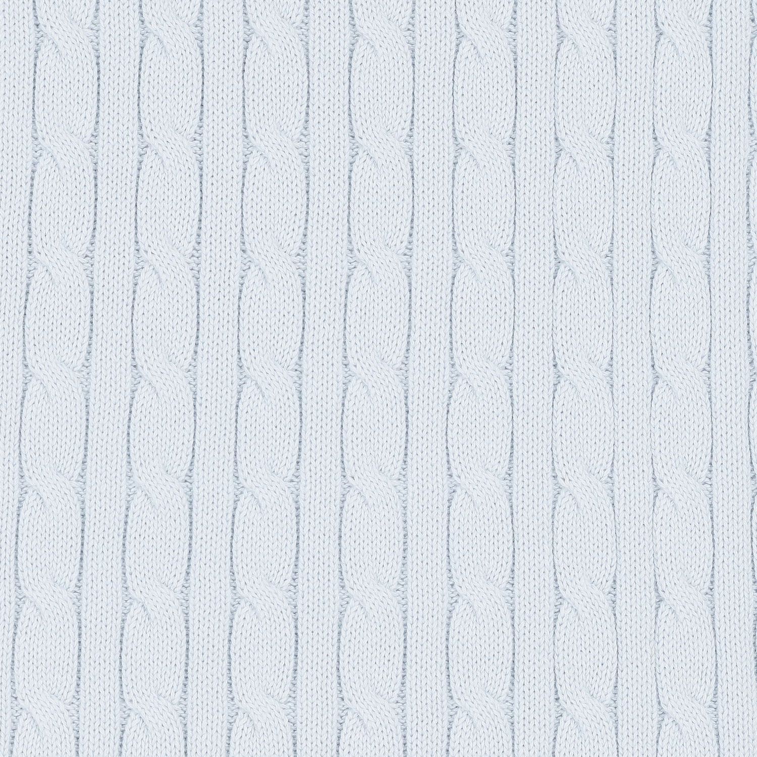 Baby Boys Blue Logo Knitted Blanket, 1, hi-res