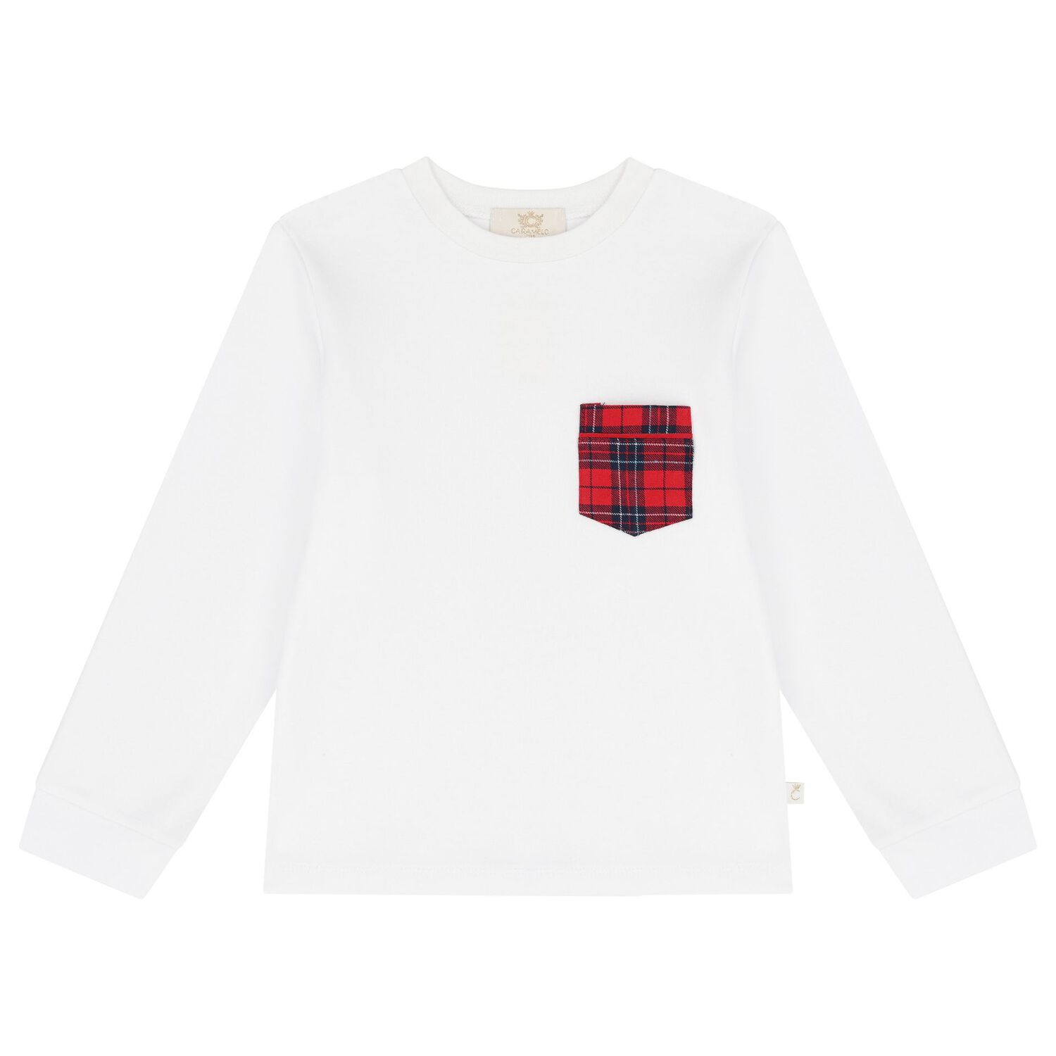 Boys White & Red Tartan Check Pyjamas, 1, hi-res image number null