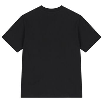Girls Black Flower Logo T-Shirt