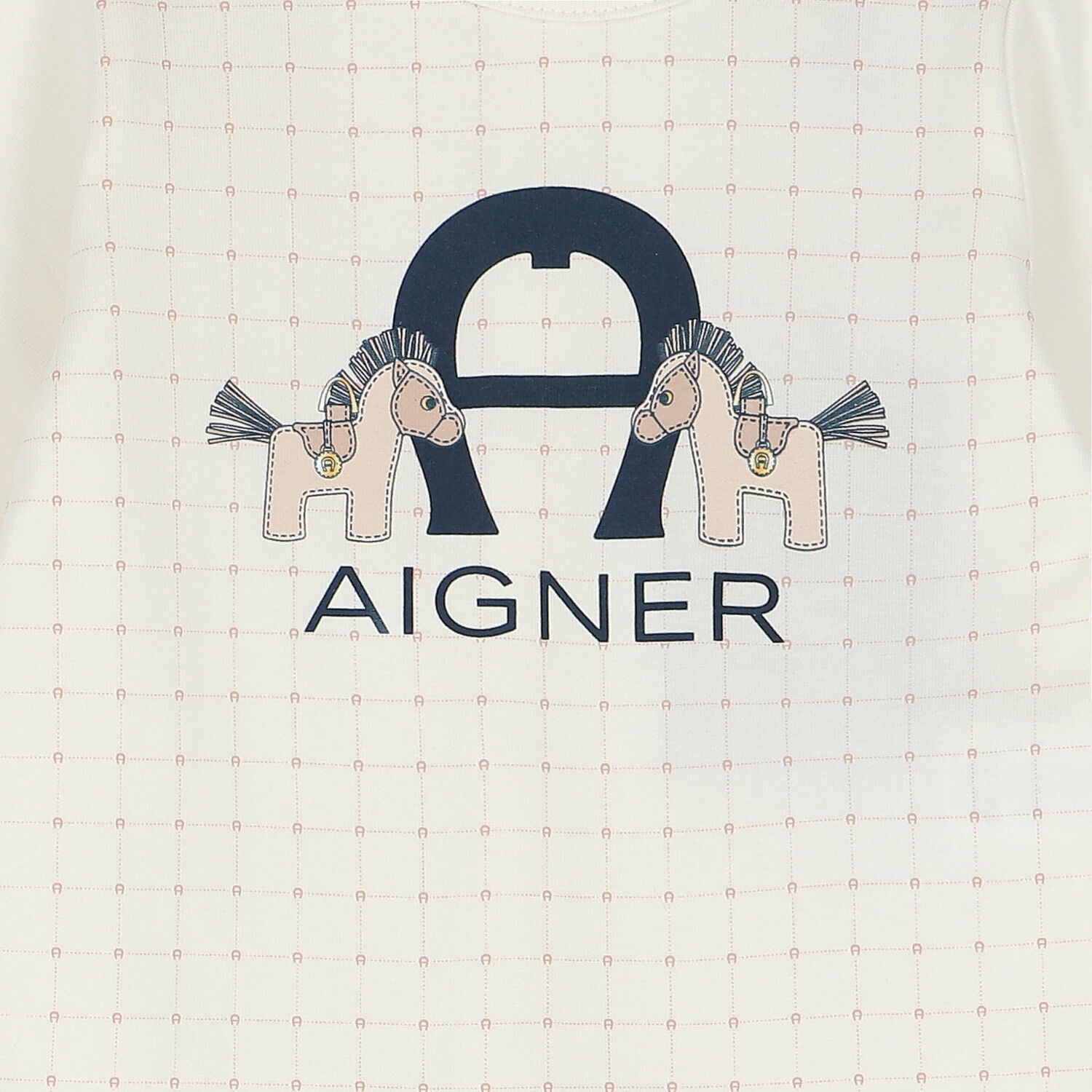 Ivory Horse & Logo Babygrow, 1, hi-res