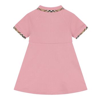 Baby Girls Pink Check Polo Dress