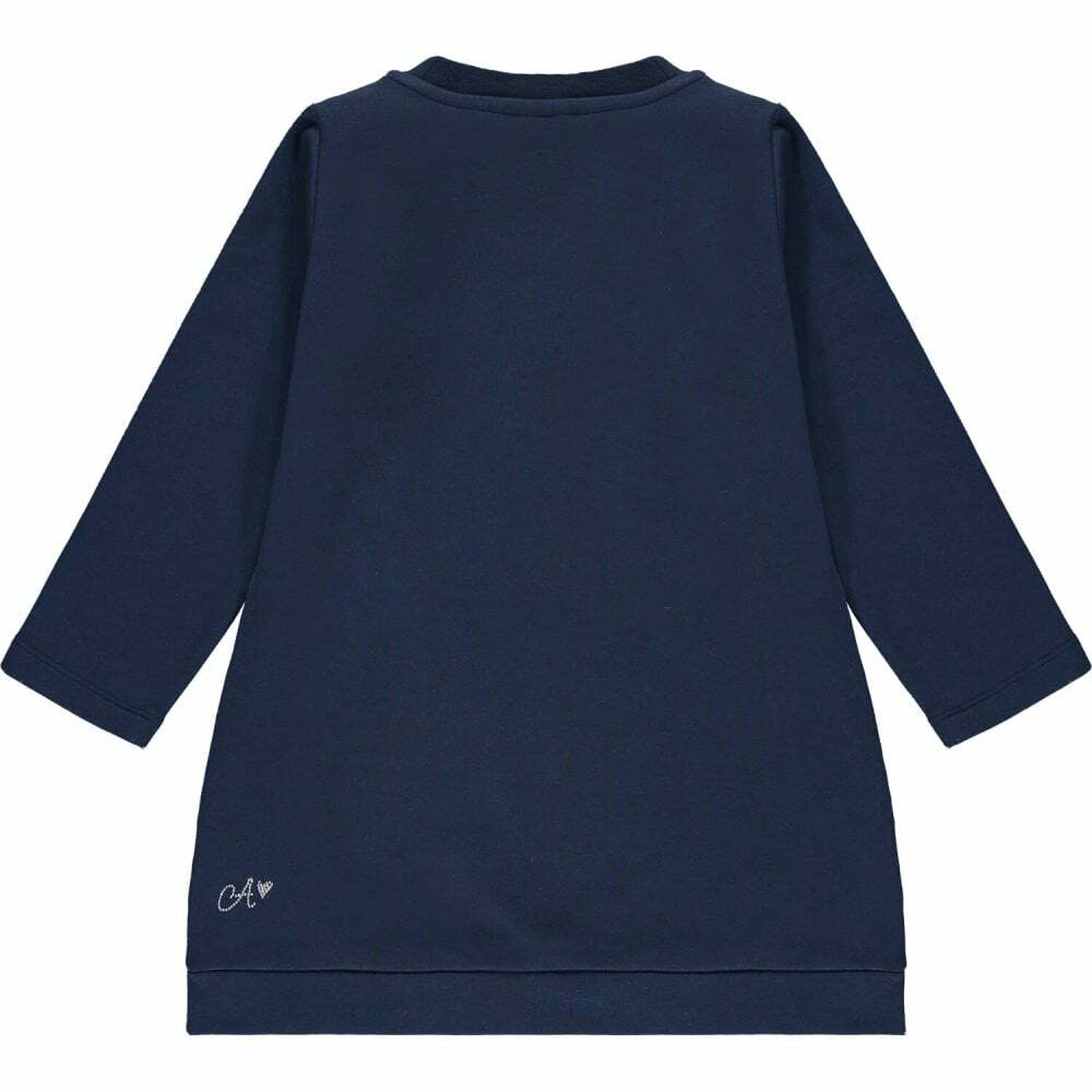 Girls Navy Jumper Dress, 1, hi-res
