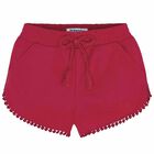 Girls Red Shorts, 4, hi-res