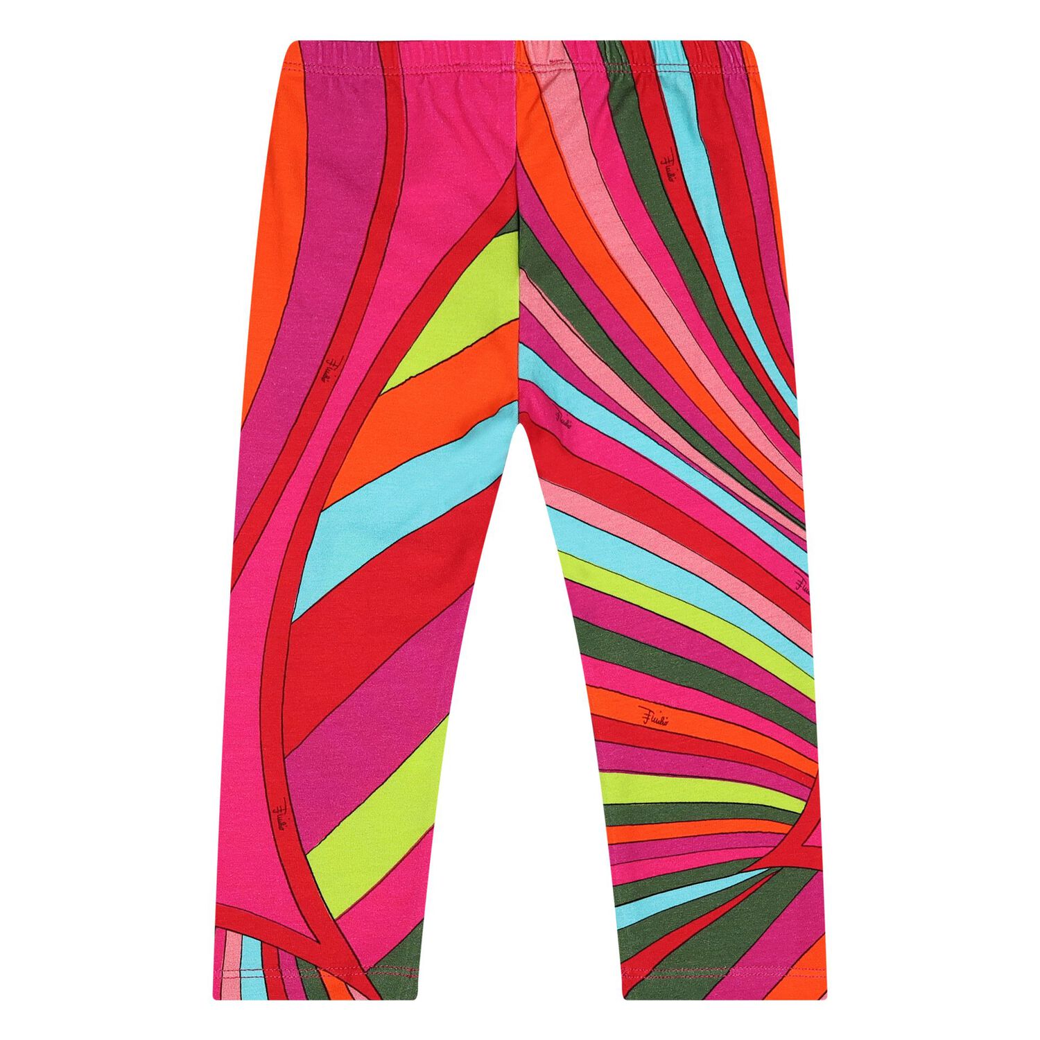 Younger Girls Pink & Green Iride Leggings, 2, hi-res