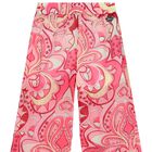 Girls Pink Abstract Trousers, 1, hi-res
