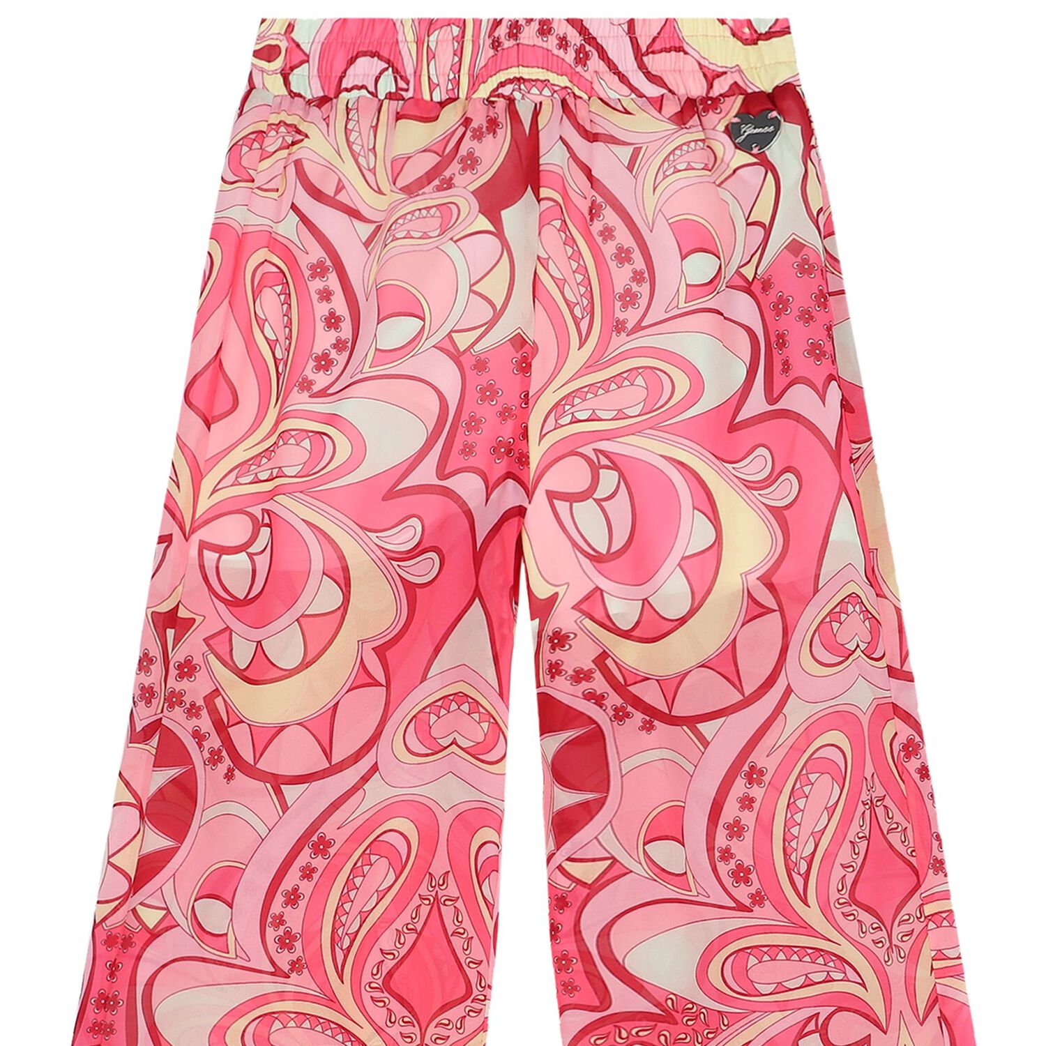 Girls Pink Abstract Trousers, 1, hi-res