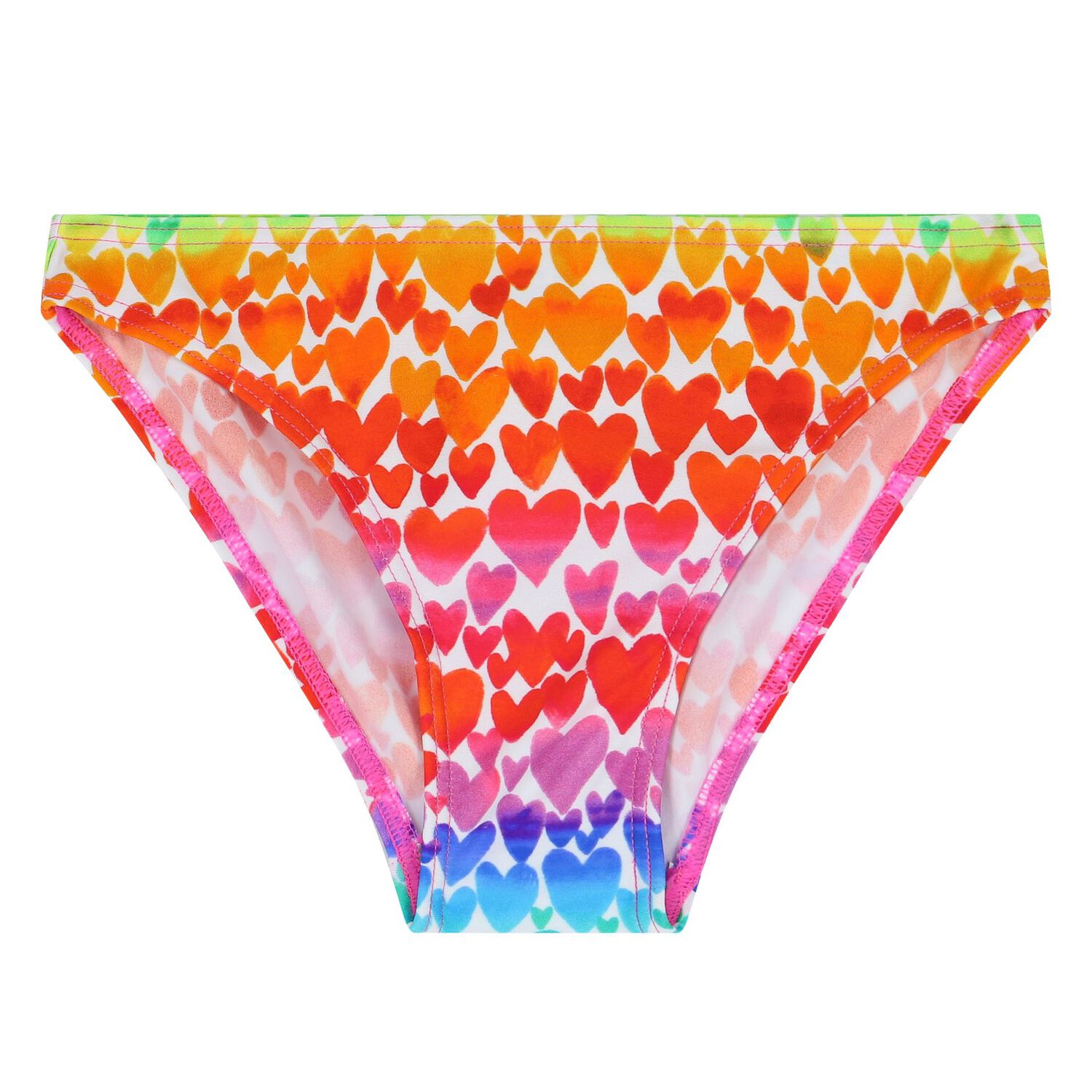 Girls Multi-Coloured Hearts Bikini, 1, hi-res image number null
