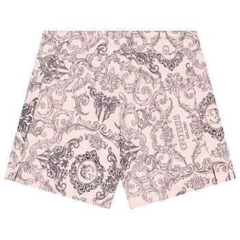 Girls Pink Logo Shorts
