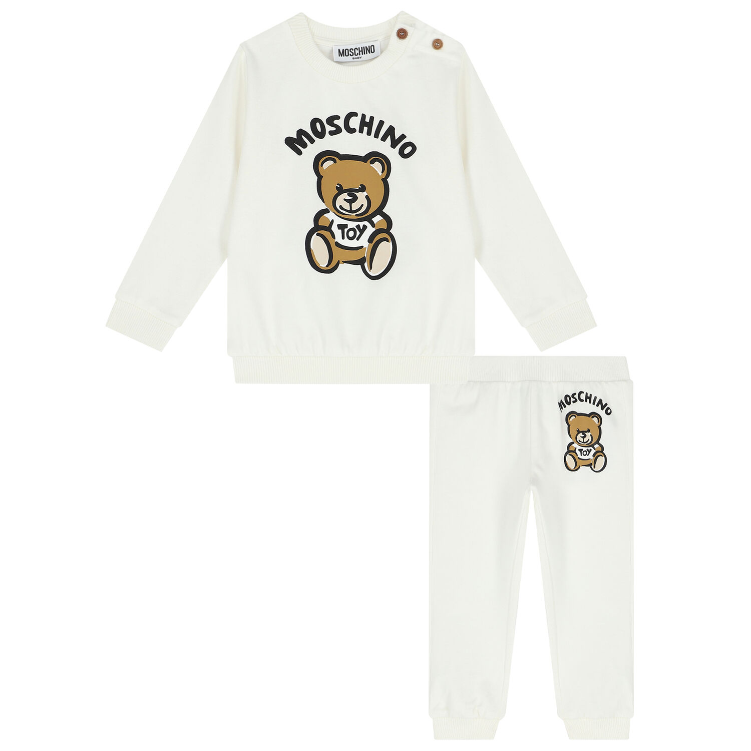 Ivory Teddy Bear Logo Tracksuit, 1, hi-res