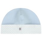 Baby Boys Blue & White Logo Hat, 1, hi-res