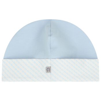 Baby Boys Blue & White Logo Hat