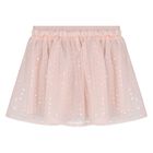 Younger Girls White & Pink Sequin Tulle Skirt Set, 1, hi-res