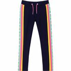 Girls Navy Logo Joggers, 1, hi-res