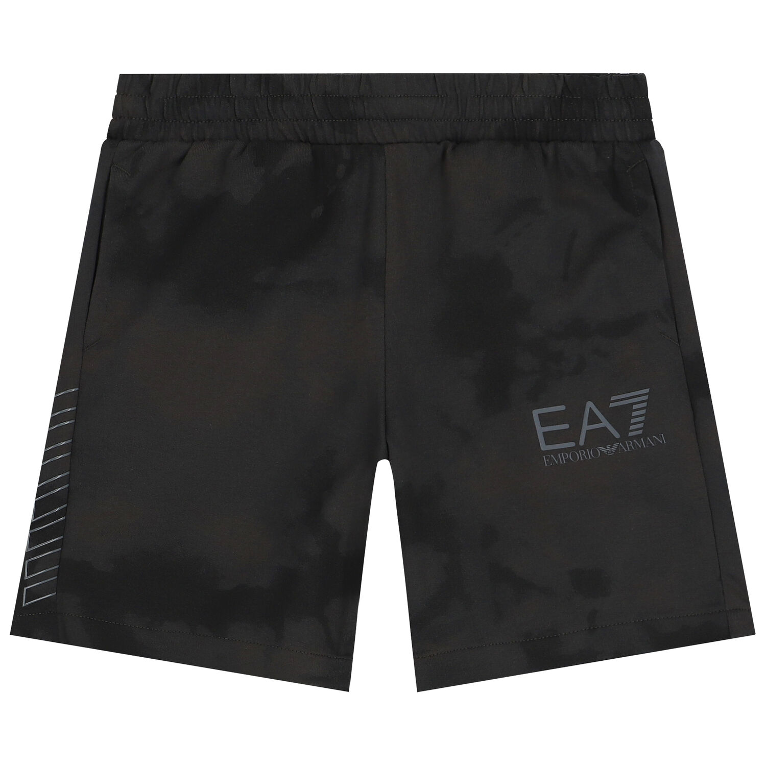 Boys Black Logo Shorts, 1, hi-res