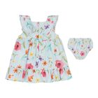 Baby Girls Blue Floral Dress Set, 2, hi-res