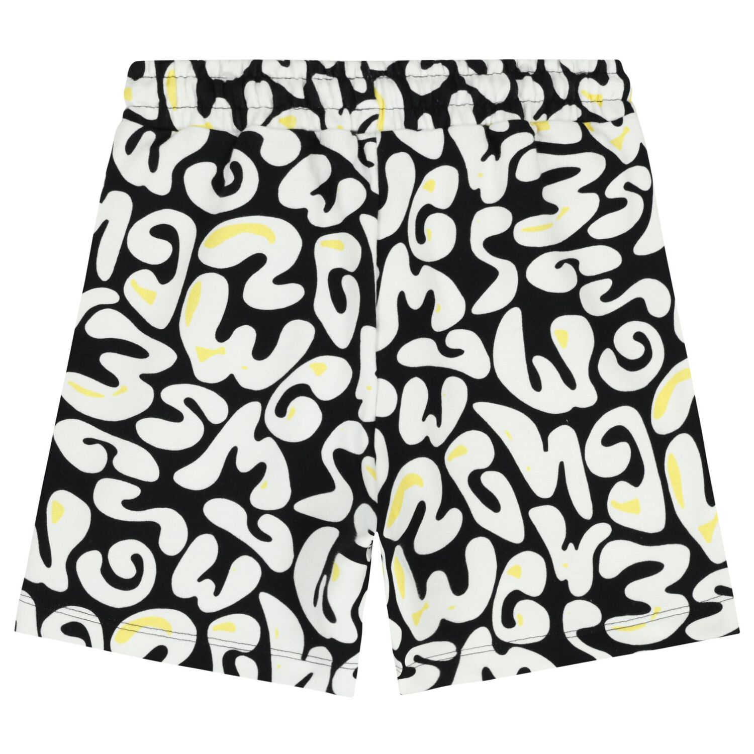 Boys Black & White Logo Shorts, 1, hi-res