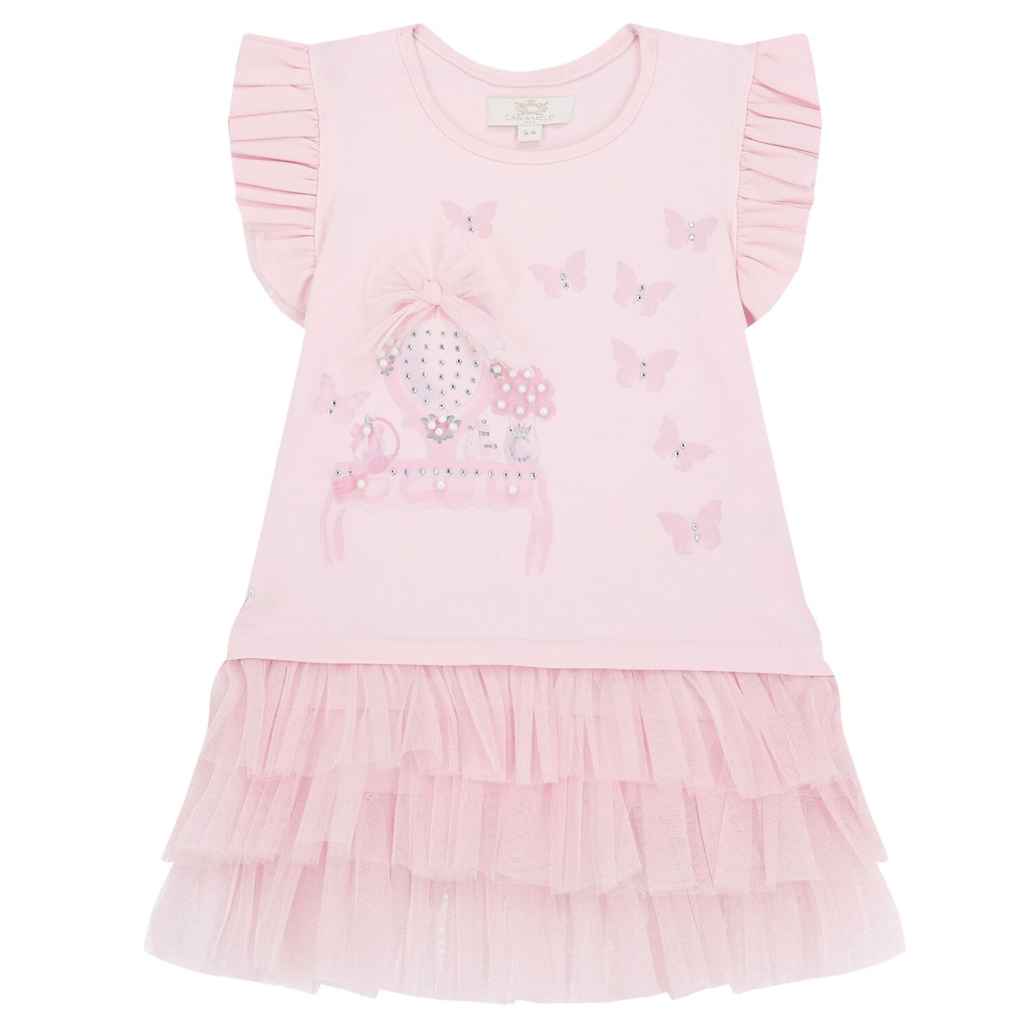 Girls Pink Pearl Leggings Set, 1, hi-res