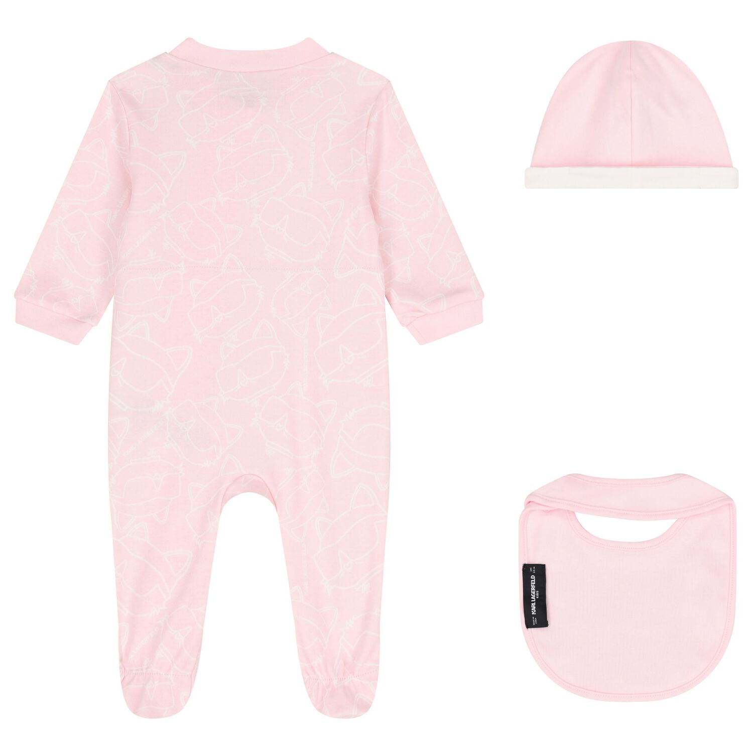 Baby Girls Pink Logo Babygrow Gift Set, 1, hi-res