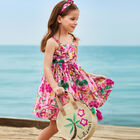 Girls Pink Graphic Dress Set, 1, hi-res