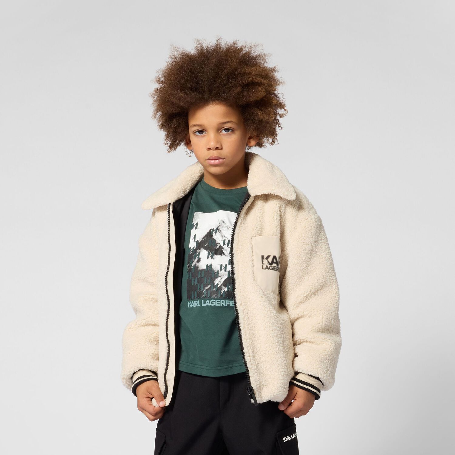 Boys Green Logo T-Shirt, 1, hi-res