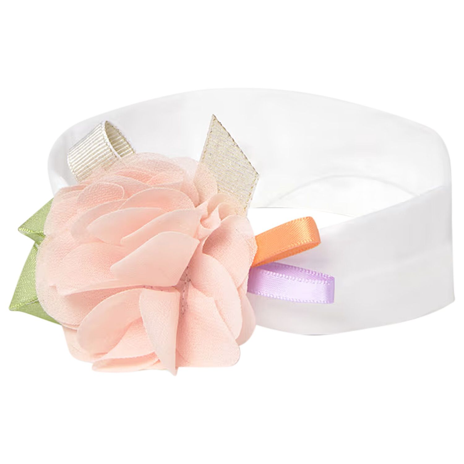 Baby Girls White Flower Headband, 1, hi-res