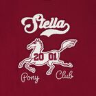Girls Burgundy Horse Logo Sweatshirt, 1, hi-res