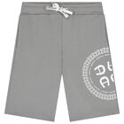 Boys Grey Logo Shorts, 2, hi-res
