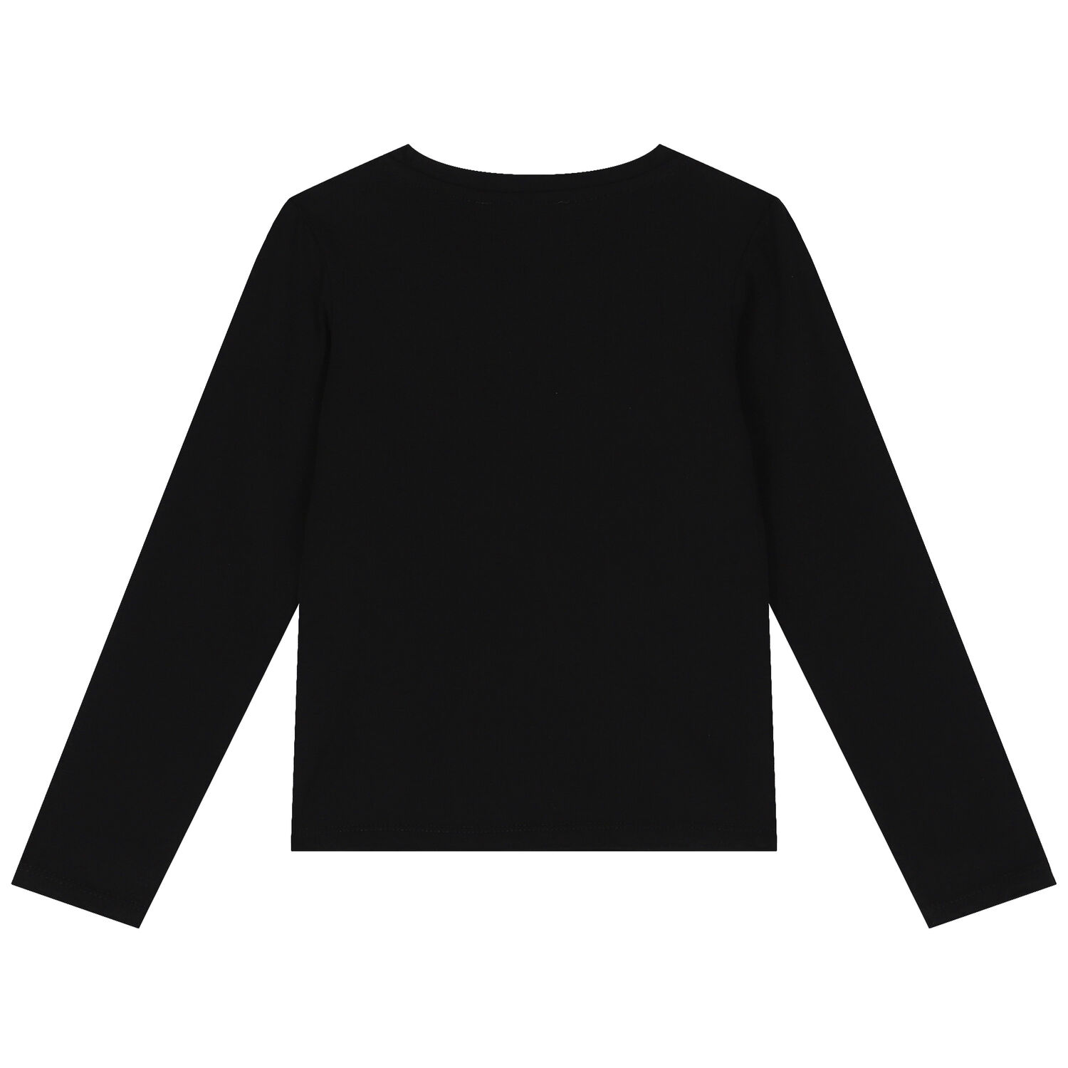 Girls Black Logo Long Sleeve Top, 1, hi-res image number null