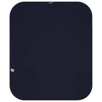 Baby Boys White & Navy Blue Logo Blanket