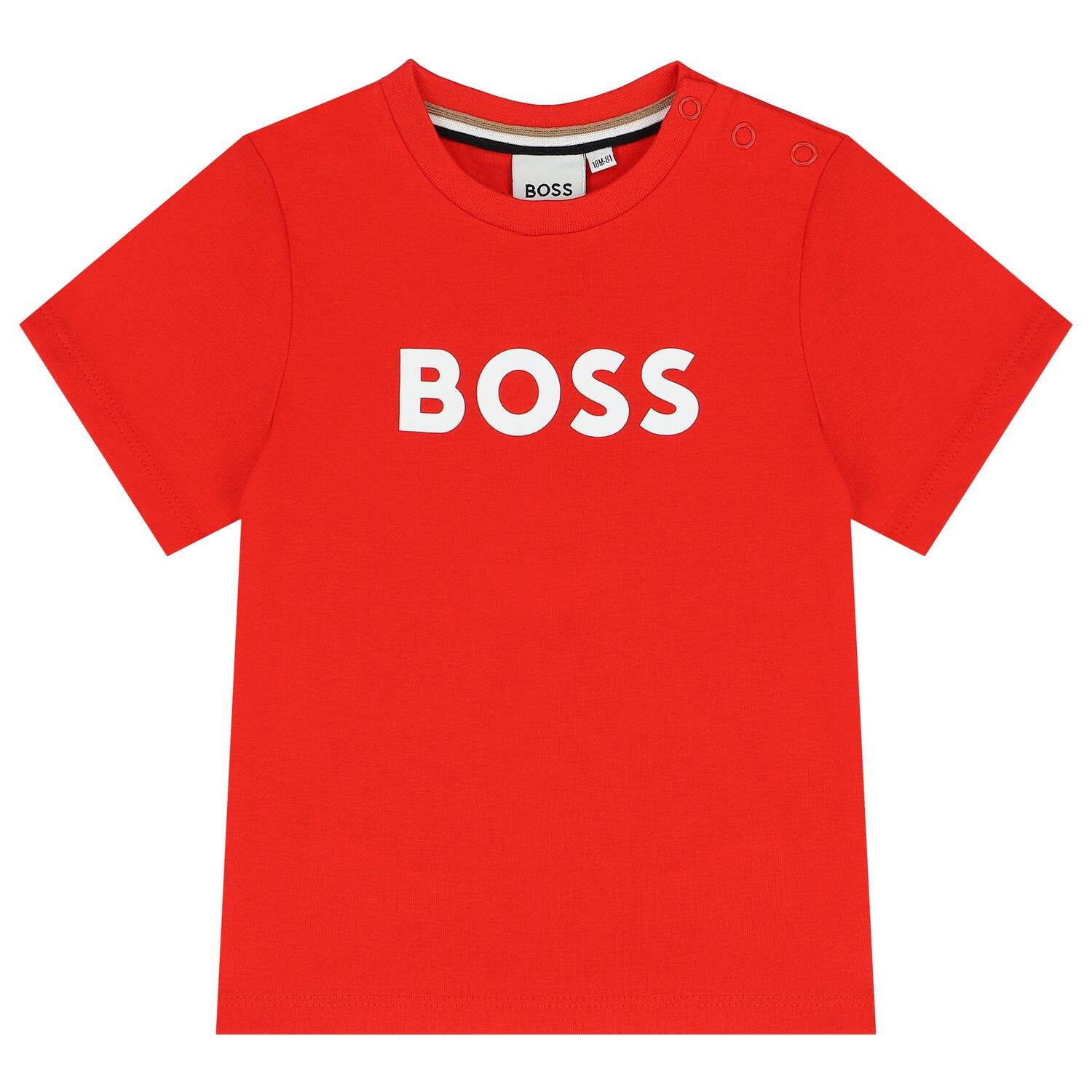 Younger Boys Red Logo T-Shirt, 5, hi-res