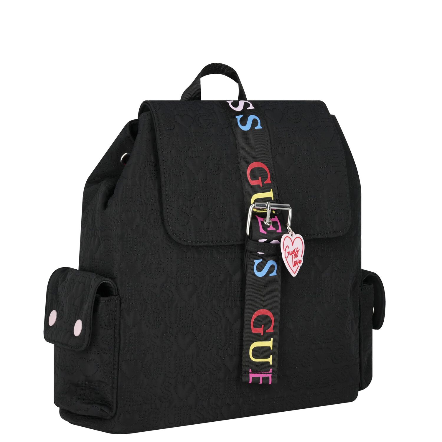 Girls Black Logo Backpack, 1, hi-res image number null