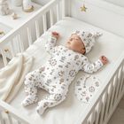 White Carousel & Hot Air Balloon Babygrow Gift Set, 1, hi-res