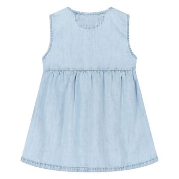 Younger Girls Blue Logo Dress