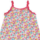 Girls White Floral Dress, 1, hi-res